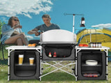 Camping Kitchen Table, Folding Outdoor Cooking Table with Storage Carrying Bag, Aluminum Cook V952-DFBKYDCFHSHSBD243V0