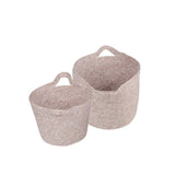 2 Piece Cotton Rope String Carry Handles Storage Baskets Set V915-MB0051