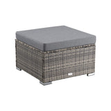 Outdoor wicker ottoman in Grey V264-OTF-541S-LGR-NA-1