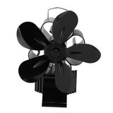 Wood Stove Fan Heat Powered Non Electric 5 Blades with Magnetic Thermometer Fireplace Burner V1294-YM0901-3114240088611
