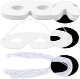 100 Pack White Paper Eye Masks, Plain Masquerade Mask Blank Masks Decorate for Cos-Play, Halloween V1259-DP01-A-4142