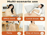 USB Heated Hooded Scarf with Zipper 3 Temperature Settings Apricot, 150 x 80 cm V1188-MS-708-035