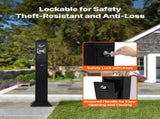 Cigarette Butt Receptacle, Weatherproof Cigarette Butt Container with 4 Disposal Openings & Top V952-SYYHTLSKZFTTQ80S0V0