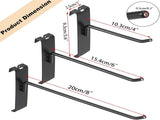 Gridwall Hooks 30 Pieces - 10/15/20cm - Iron - Black - Commercial Quality - Grid Wall Panels V1189-WXFBOL-8-1