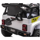 12V Kids Electric Ride On Jeep White V580-V580-GR-TY619-WH