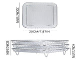 3 Pcs Air Fryer Baskets Replacement with Food Clip for Air Fryer Toaster Oven, 7.87'x7.87' Non-stick V1370-AZ4-19475