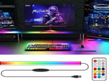 2 Pcs RGB LED Gaming Light Bar - Dual Color Temperature & Adjustable RGB Effects, USB-Powered V888-ELOSUNG17332