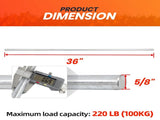 (24 Pack) 5/8" x 36" Zinc Plated Steel Rods and 5/8" Bore Solid Steel Shaft Collars, for Use as an V1258-DP02-C-920