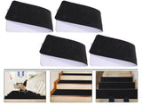 Carpet Stair Treads Black Polyester Non-Slip for Wooden Steps V1369-AZ3-W-10001