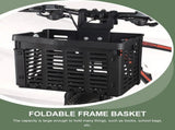 Foldable Bike Basket Black PP Wear-Resistant Durable for Bike Use V1370-AZ4-16233