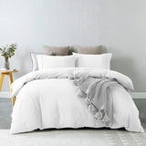 Royal Comfort Vintage Washed 100 % Cotton Quilt Cover Set Queen - White ABM-10002597