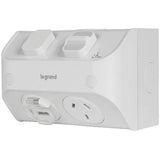 Legrand Aqua Life 240V 10A IP53 Single Pole Surface Mount Switch with A and C Type USB Slot, V1202-V1-LEGWL787USBLG