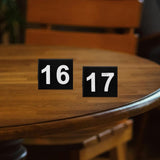 Acrylic Table Tent Numbers, Black, High Contrast, Elegant Wedding Decor, Double Sided, 20Pcs V1366-AZ2-W-17447