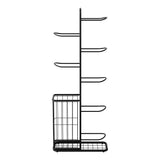 Everfit Ball Storage Rack Sports Equipment Organizer 7-Tier with Basket for Garage Gym Black BSR-A-H146-B-BK