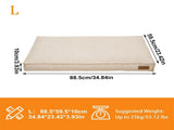 Washable Waterproof Dog Bed Sofa with Removable Cover - Orthopedic Linen Pet Pillow Bed for Small V767-P-XD2236-L-BGE