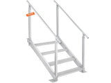 Dock Ladder 4 Step, Dock Stairs 30''-38'' Adjustable Height, 227 kgs Load Capacity, Aluminum Pontoon V952-MTFSTWJFHXJD56RPMV0