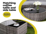 Gardeon 4 Seater Outdoor Sofa Set 7PCS Table Chair Set Garden Rattan Patio Furniture ODF-SOFA-7PC-RTA-GE-ABC