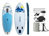 Weisshorn Stand Up Paddle Board 10.6ft Inflatable SUP Surfboard Paddleboard Kayak Surf Blue SUP-D-106FT-80-15-BU