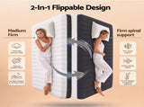 Giselle 18cm King Memory Foam Mattress Dual Feel Reversible Charcoal Foam FOAM-C-MFM-ETHER-H018-K