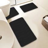 Bathroom Rugs Sets 3 Piece, Absorbent Bath For Bathroom, Non-Slip Machine Washable Toilet Bath V1366-AZ2-W-12727
