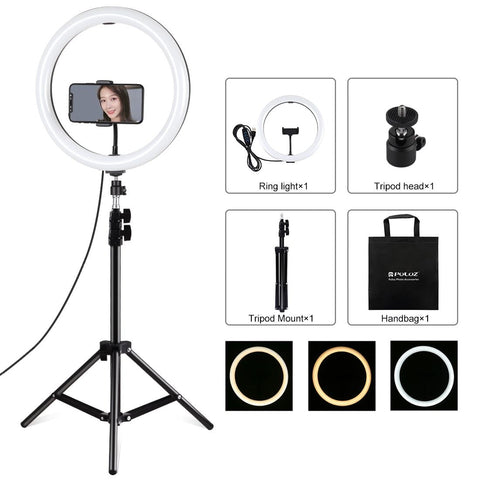 11.8 Led Ring Light With Tripod And Phone Clamp - 3 Modes Dual Colour Temperature Dimmable - Perfect PRL-B3603TKP