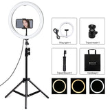 11.8 Led Ring Light With Tripod And Phone Clamp - 3 Modes Dual Colour Temperature Dimmable - Perfect V562-B3603TKP