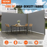 VEVOR Side Awning, 79''x 236'' Outdoor Privacy Screen, 180g Polyester Water-proof V952-KSSCP200X600QPNQGV0