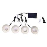 Solar Pendant Lights 4 Heads IP65 Waterproof Warm White Shed Lights with Remote Control for Outdoor V1294-YM0706-3119230109611