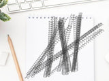 100Pcs Black Loose Leaf Binder Binding Wire for School and Office Use, Back to School Supplies V1192-AZ-W-30632
