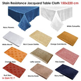 Jacquard Table Cloth Latte Leaves 150 x 220 cm V442-GNA-TABLEC-LEAVES220CM-LATTE-RE
