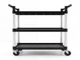 Monvelo Tool Trolley Cart Rolling Utility Storage Organiser Garage Workshop HW0309-BK-3-AU