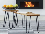 Set of 4 Industrial Retro Hairpin Table Legs 12mm Steel Bench Desk - 41cm Black V63-834981