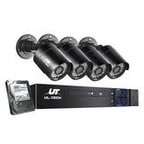 UL-tech CCTV Security System 4CH DVR 4 Cameras 1TB Hard Drive CCTV-4C-4B-BK-T