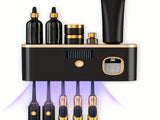 1 Black Gold Smart Toothbrush Organizer, Bathroom Toothbrush Placement and Organization, Automatic V1102-HESY-002