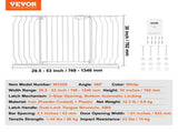 Baby Gate, 749-1346 mm Extra Wide, 762 mm High, Dog Gate for Stairs Doorways and House, Easy Step V952-LGXCWZLBS3052H2HGV0