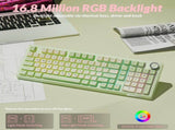 SOLAKAKA Ki99 Pro 99-Key Gasket Mechanical Keyboard Tri-Mode Hot-Swap Knob XFF3-KYKI99P-GN