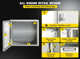 NEMA Steel Enclosure, 25 x 20 x 15 cm NEMA 4X Steel Electrical Box, IP66 Waterproof & Dustproof, V952-DQXJSTCFS25X20X15V0