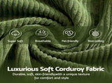 Artiss 300cm Modular Sofa Bed Comfort L-Shaped Sectional Boneless Couch Green SBED-O-CDY-4S-GN-ABC
