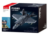 Sluban B1361 Model Kit 144 F35 Lightning Stealth Fighter Jet Plane Modern USAF Air Force Build SLB1361