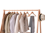 Levede Clothes Rack Wooden Wardrobe Natural CR1005-NT