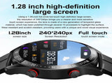 Black Silicone 22MM Black Mitsubishi Steel Strip Business Smartwatch with ECG PPG Monitoring V888-ELOSUNG28593