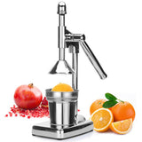 Stainless Steel Manual Press Fruit Squeezer Handheld Orange Lemon Maker Vegetable Juice Blender Cup V1188-XJEE-15540-1