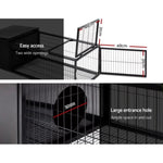 i.Pet Rabbit Cage 122x52cm Hutch Enclosure Carrier Metal PET-RAB-CAGE-L120