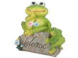Resin Animal Sitting on Stone Figurine Decoration Lawn Garden Courtyard Ornaments V1294-YM0901-JY25372