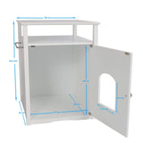 Jasper 2 Cat Litter Cabinet, White V568-GMW-650-W