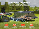 26.7 cm Tow Behind Lawn Sweeper, 26 cu.ft. Large Yard Sweeper, Adjustable Sweeping Height, Heavy V952-TCSCPQSQHC52N656O001V0