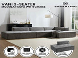 Sarantino Vani 3 Seater Modular Sofa Set - Dark Grey SOFA-MLM-315-DGY