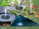 Pool Fountain with Lights Electric Floating Outdoor Waterfall Water Fountain Pump for Small Ponds, V1369-AZ3-W-03537
