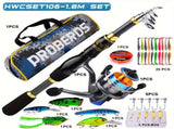 Proberus fishing rod reel set, including spinning reel, 1.8-meter fishing rod, fishing line, V1102-HEYJ-005