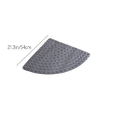 Corner Shower Mats, Bath Mat with Suction Cups and Drain Holes, Quick Dry Anti Slip Bathmat Machine V1366-AZ2-W-12414